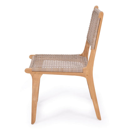 Augusta | Coastal, Mid Century Outdoor Wooden Dining Chair | Washed Grey