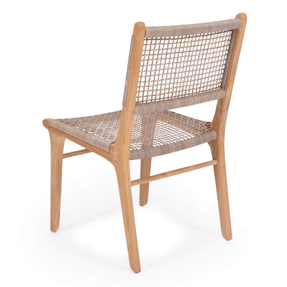 Augusta | Coastal, Mid Century Outdoor Wooden Dining Chair | Washed Grey
