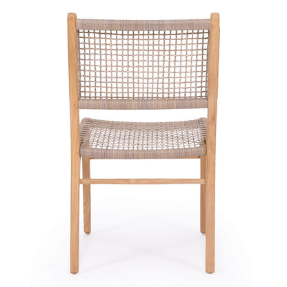 Augusta | Coastal, Mid Century Outdoor Wooden Dining Chair | Washed Grey