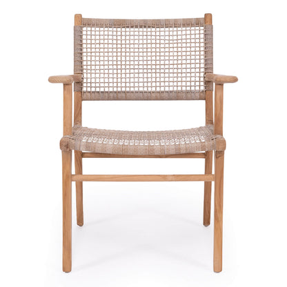 Augusta | Coastal Outdoor Wooden Dining Chair With Arms | Washed Grey