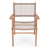 Augusta | White, Washed Grey Coastal Indoor Outdoor Wooden Dining Chair with Arms