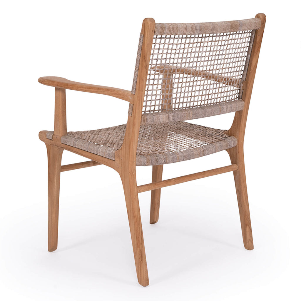 Buy Coastal Outdoor Wooden Dining Chair With Arms Augusta