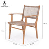 Augusta | Coastal Outdoor Wooden Dining Chair With Arms