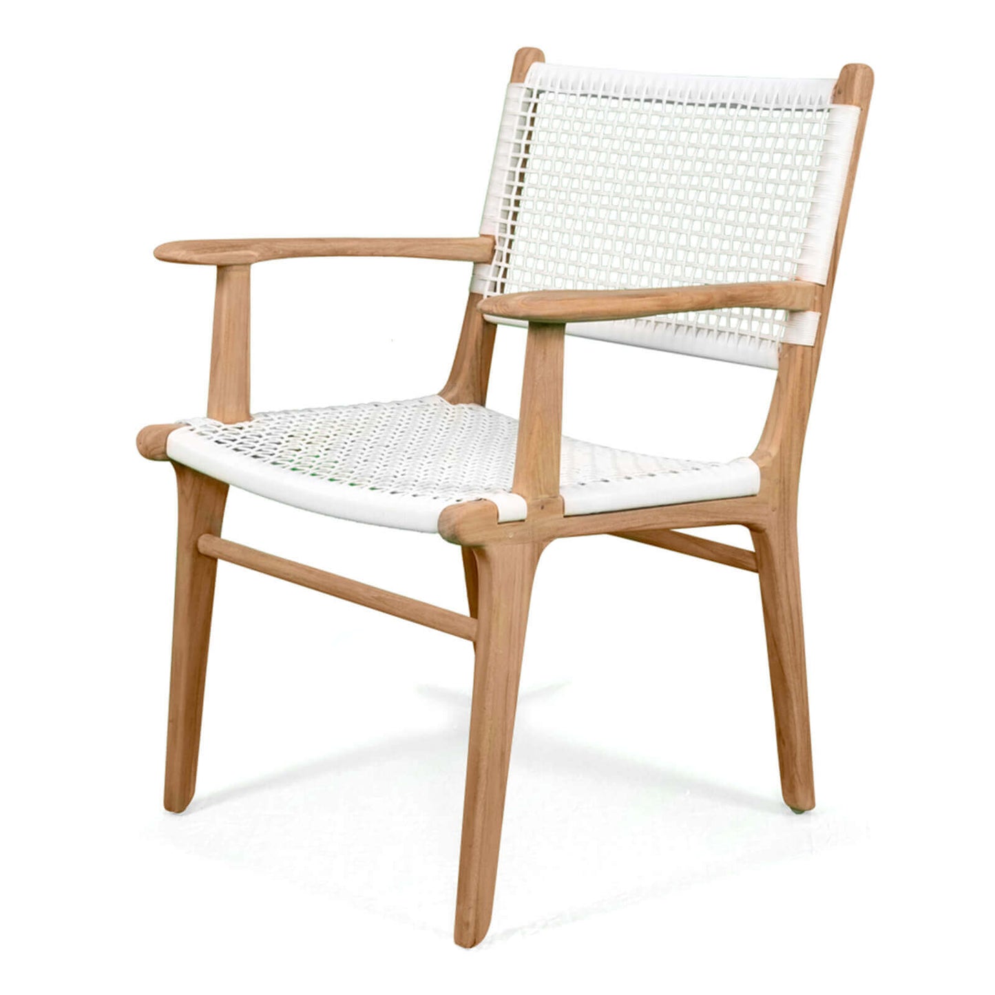 Augusta | Coastal Outdoor Wooden Dining Chair With Arms | White