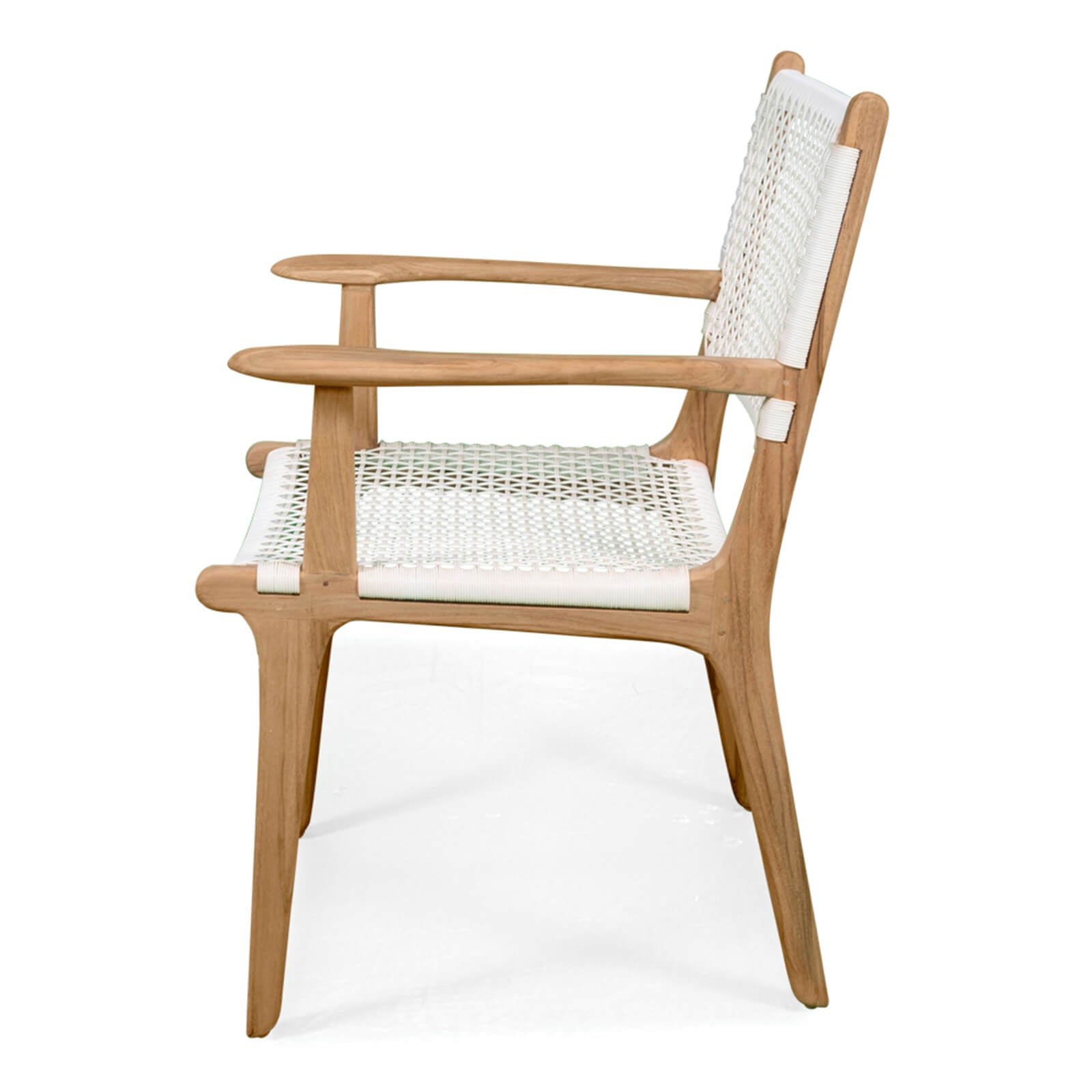 Augusta | Coastal Outdoor Wooden Dining Chair With Arms | White