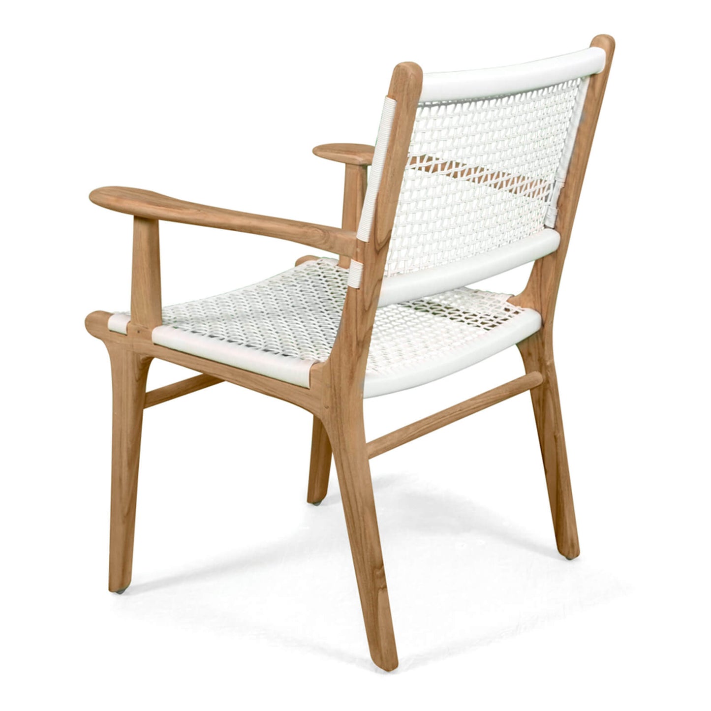 Augusta | Coastal Outdoor Wooden Dining Chair With Arms | White