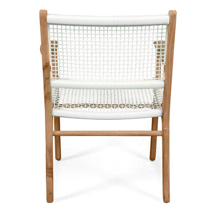 Augusta | Coastal Outdoor Wooden Dining Chair With Arms | White