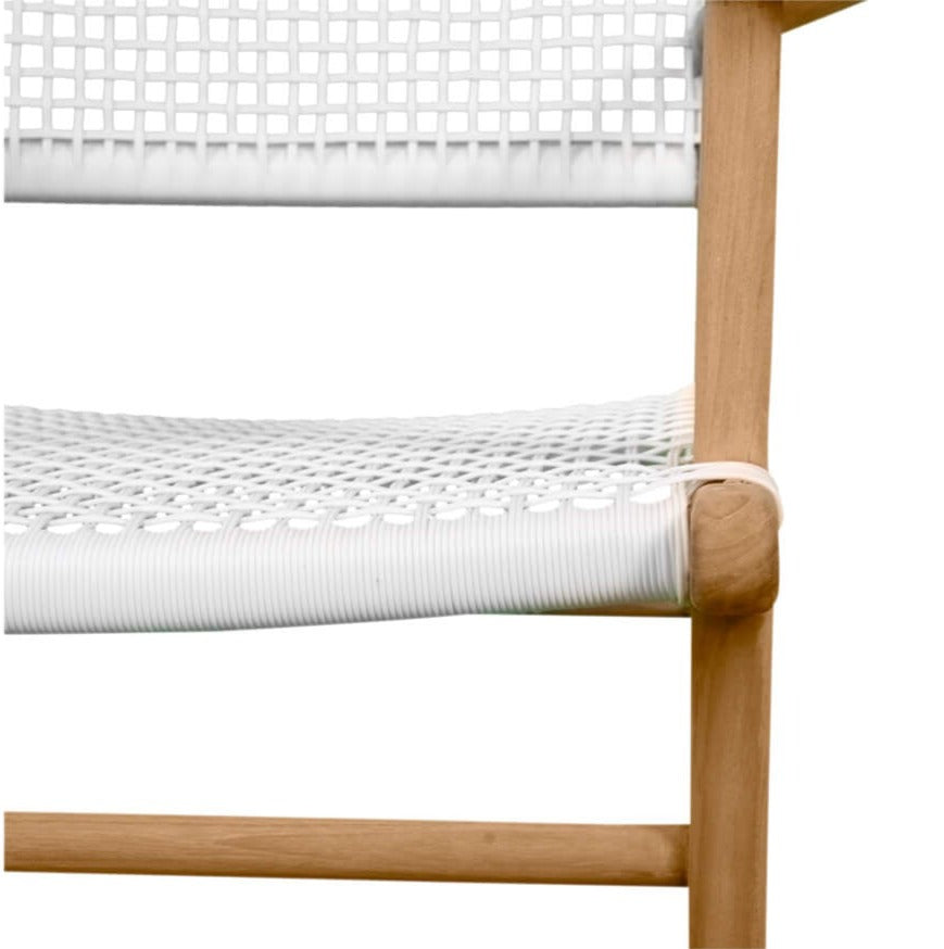 Augusta | Coastal Outdoor Wooden Dining Chair With Arms | White