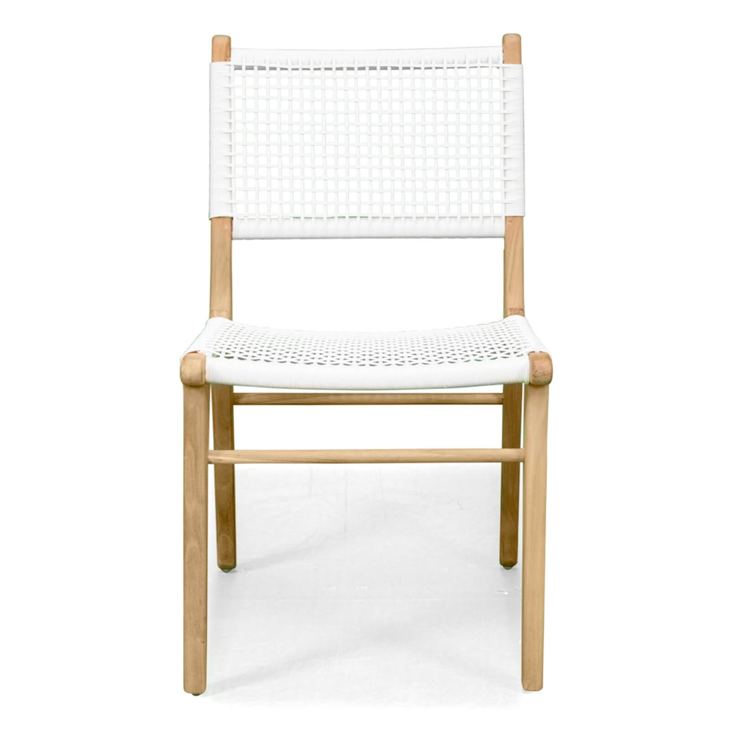 Augusta | Coastal, Mid Century Outdoor Wooden Dining Chair | White
