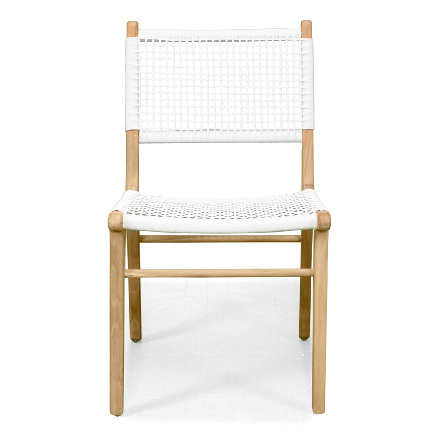 Augusta | Coastal, Mid Century Outdoor Wooden Dining Chair | White