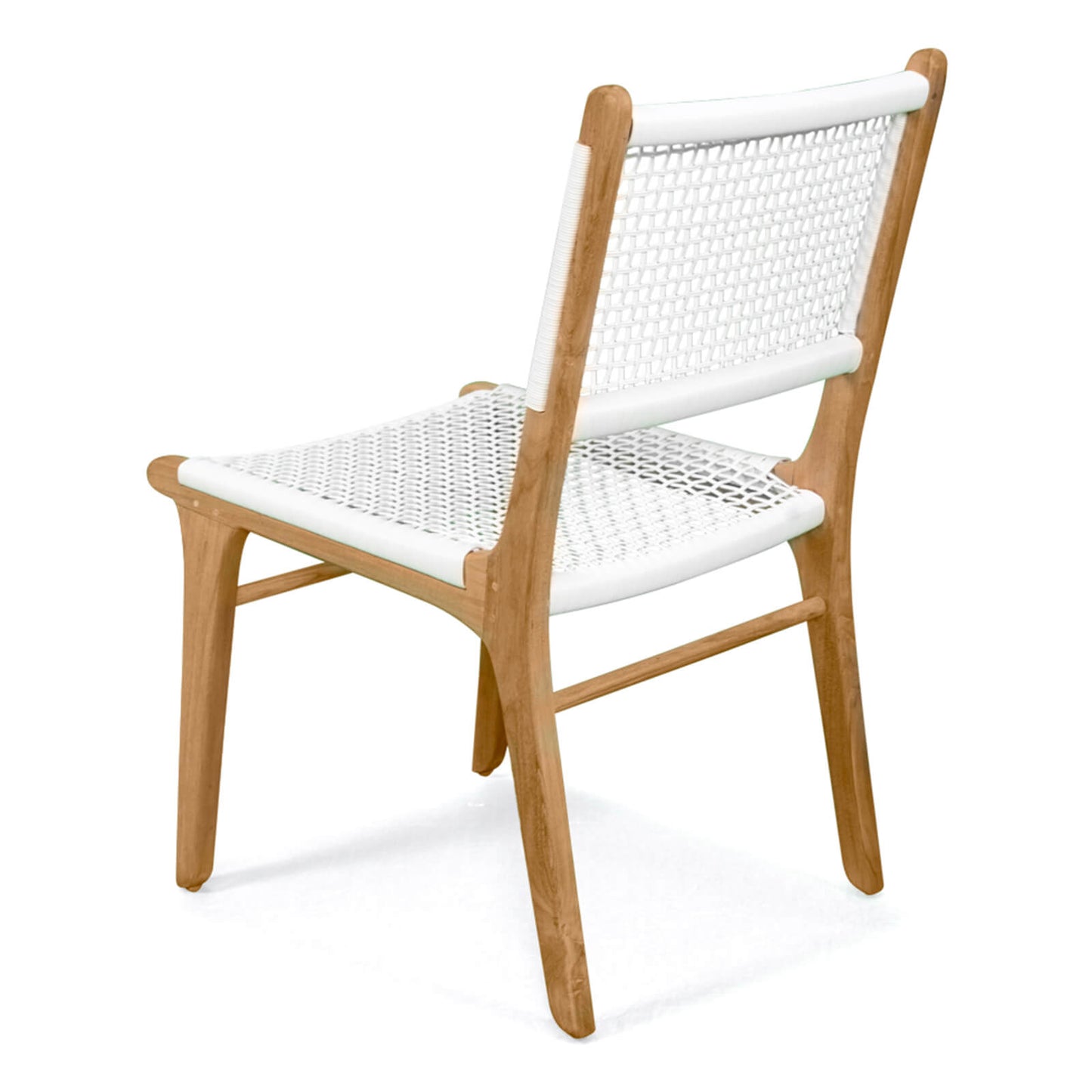 Augusta | Coastal, Mid Century Outdoor Wooden Dining Chair | White