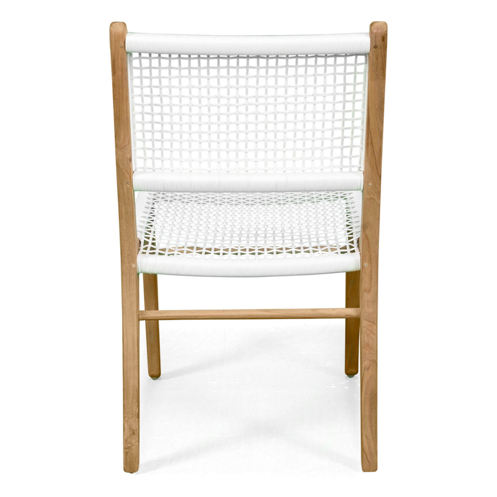 Augusta | Coastal, Mid Century Outdoor Wooden Dining Chair | White