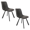 Ava | Metal Modern PU Leather Dining Chairs | Set Of 2