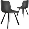 Ava | Metal Modern PU Leather Dining Chairs | Set Of 2