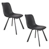 Ava | Metal Modern PU Leather Dining Chairs | Set Of 2