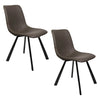 Ava | Metal Modern PU Leather Dining Chairs | Set Of 2