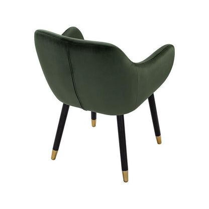 Balwyn | Grey Velvet, Modern Wooden Dining Chair | Olive