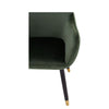 Balwyn Olive, Grey Velvet  Modern Wooden Dining Chairs