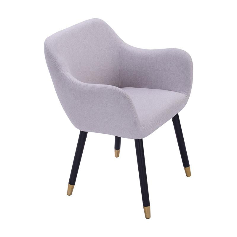 Balwyn | Grey Velvet, Modern Wooden Dining Chair | Grey