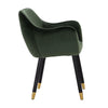 Balwyn Olive, Grey Velvet  Modern Wooden Dining Chairs