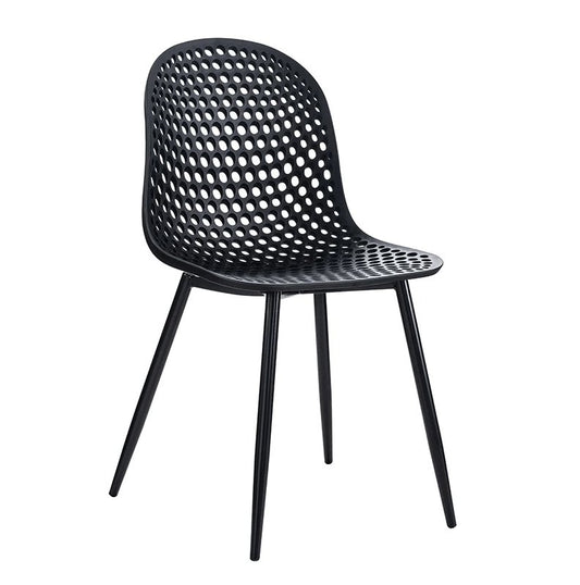 Banksia | Black Plastic Indoor Outdoor Dining Chairs | Black