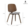 Barkly | Grey, Cocoa Scandinavian Wooden Dining Chairs | Set Of 2