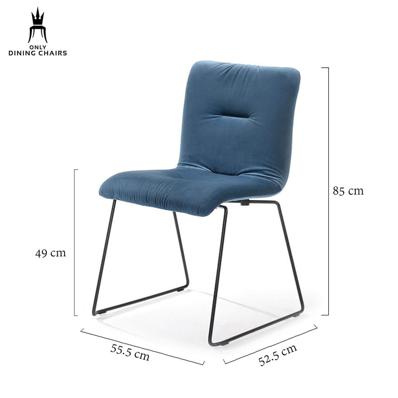 Shop Now Industrial Teal Velvet Dining Chairs Set Of 2 Bartlett