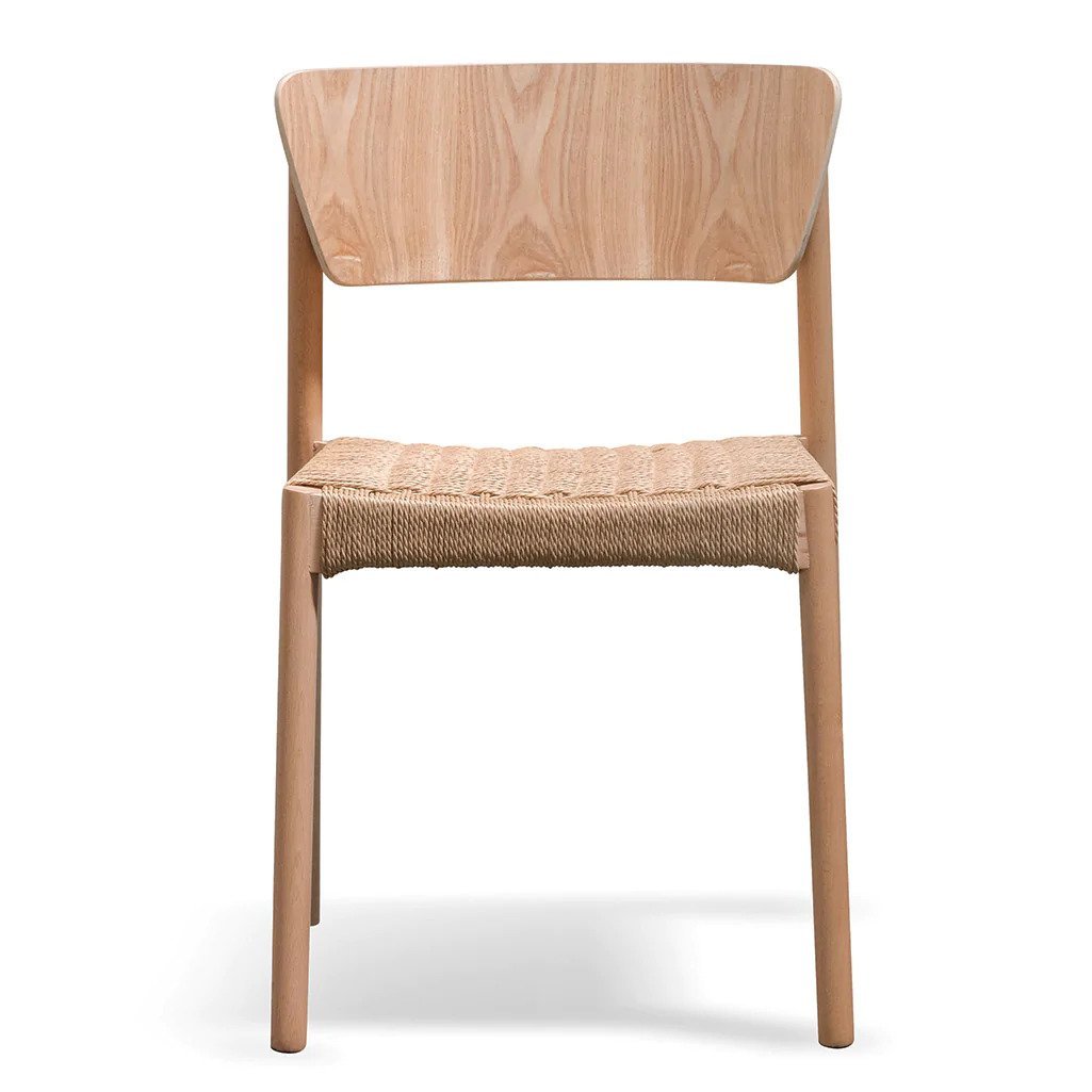 Bayville | Natural Black Coastal Wooden Dining Chairs | Set Of 2 | Natural