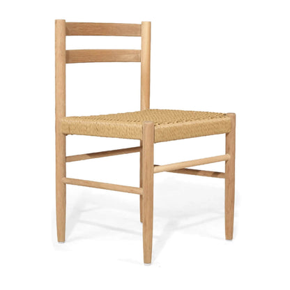 Beachmere | Natural Woven Coastal Wooden Dining Chair | Natural