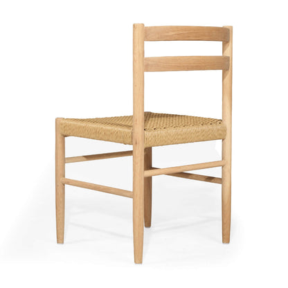 Beachmere | Natural Woven Coastal Wooden Dining Chair | Natural