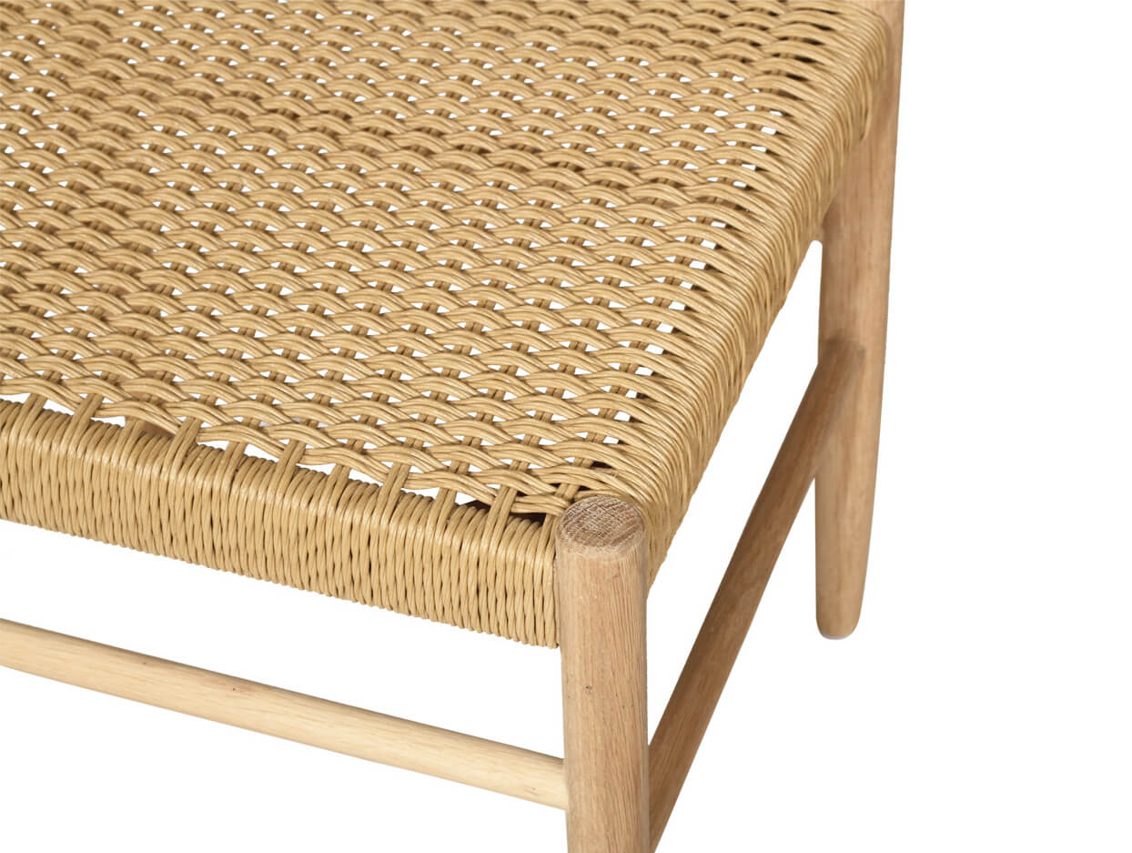 Beachmere | Natural Woven Coastal Wooden Dining Chair | Natural