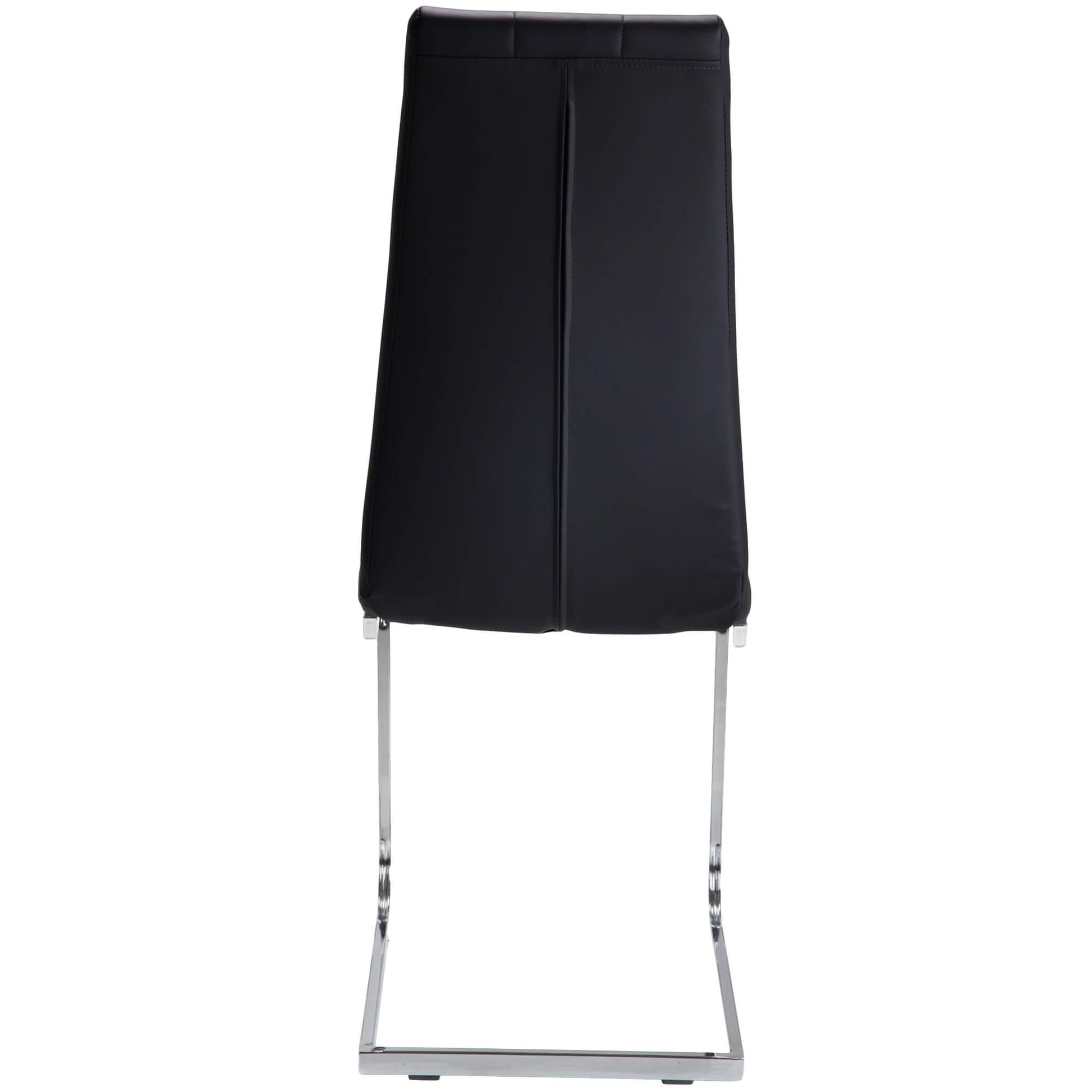 Belair | Modern, Metal PU Leather Dining Chairs | Set Of 4 | Black
