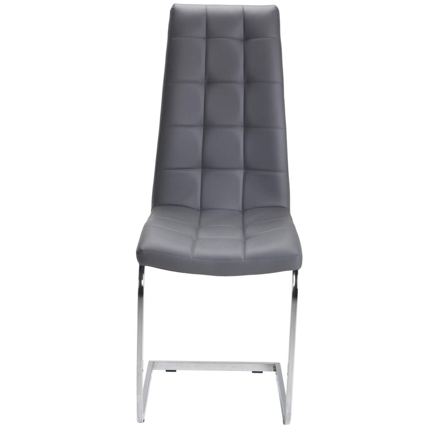 Belair | Modern, Metal PU Leather Dining Chairs | Set Of 4 | Grey