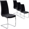Belair | Modern, Metal PU Leather Dining Chairs | Set Of 4