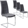 Belair | Modern, Metal PU Leather Dining Chairs | Set Of 4