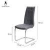 Belair | Modern, Metal PU Leather Dining Chairs | Set Of 4