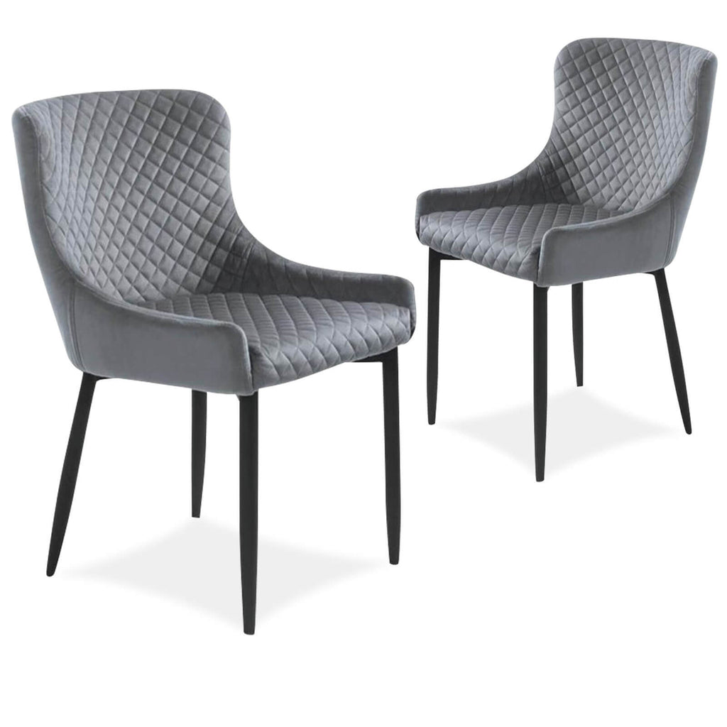 Berkshire | Metal Modern Velvet Dining Chairs | Set Of 2