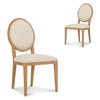 Berwick | Light Beige Fabric French Provincial Commercial Dining Chairs | Set of 2