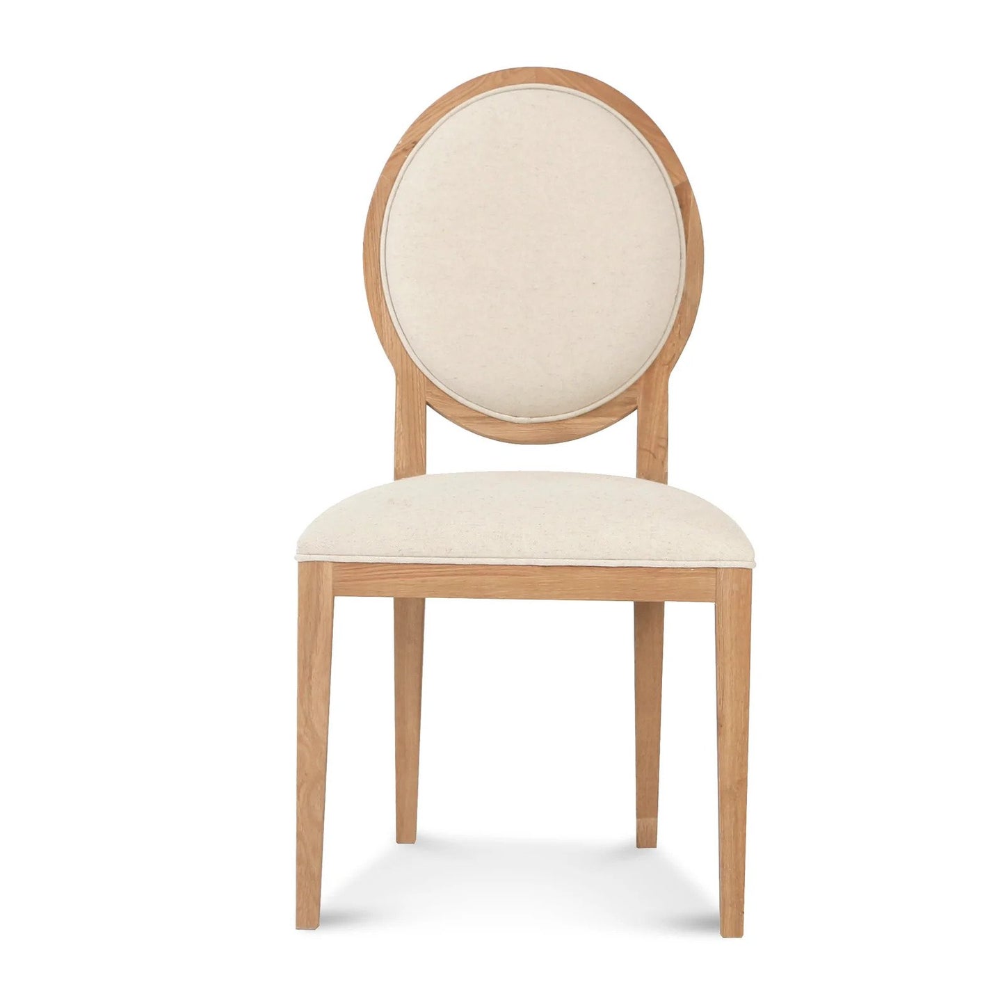 Berwick | Light Beige Fabric French Provincial Commercial Dining Chairs | Set of 2 | Natural