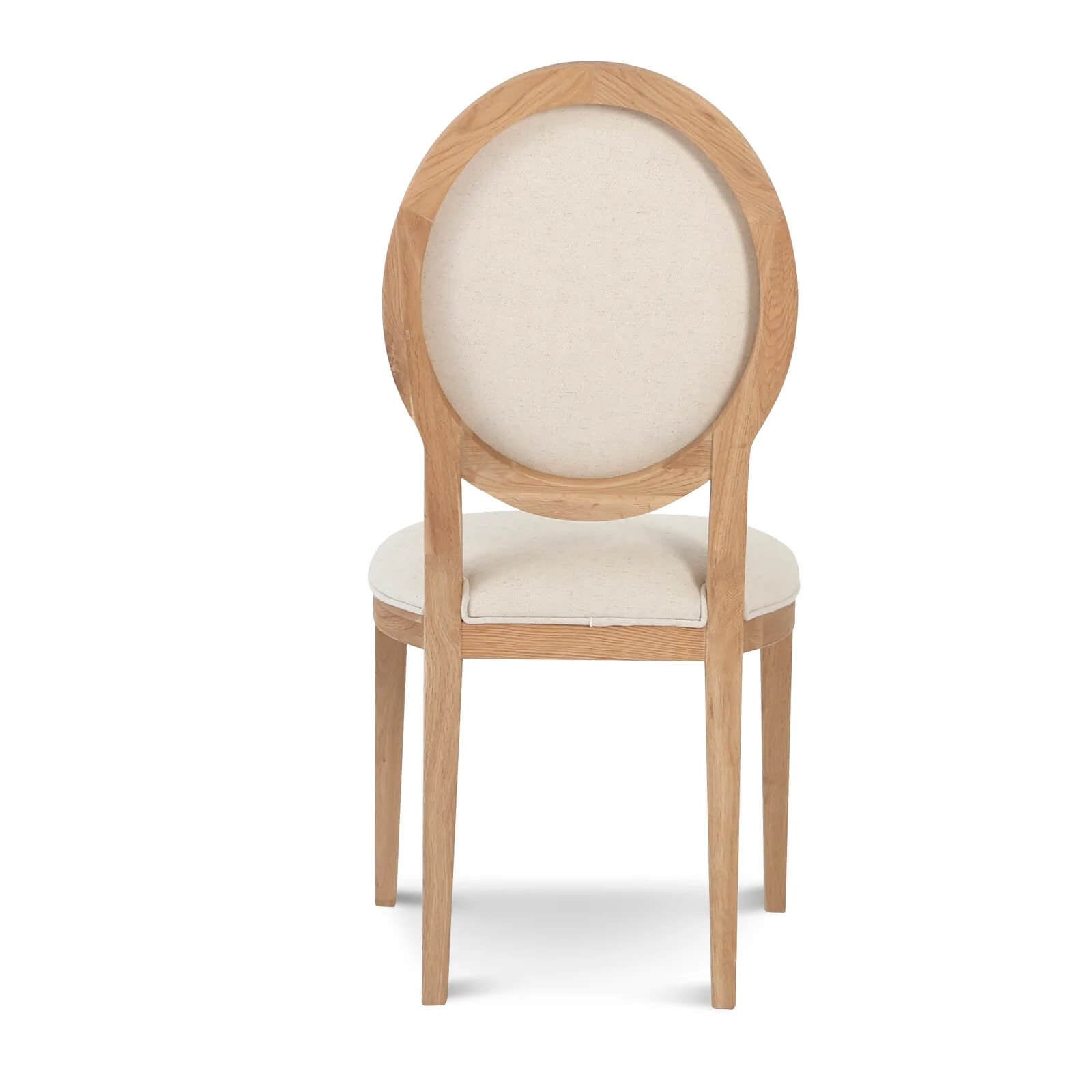 Berwick | Light Beige Fabric French Provincial Commercial Dining Chairs | Set of 2 | Natural