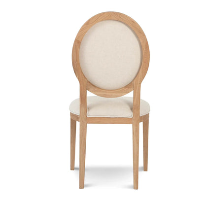 Berwick | Light Beige Fabric French Provincial Commercial Dining Chairs | Set of 2 | Natural