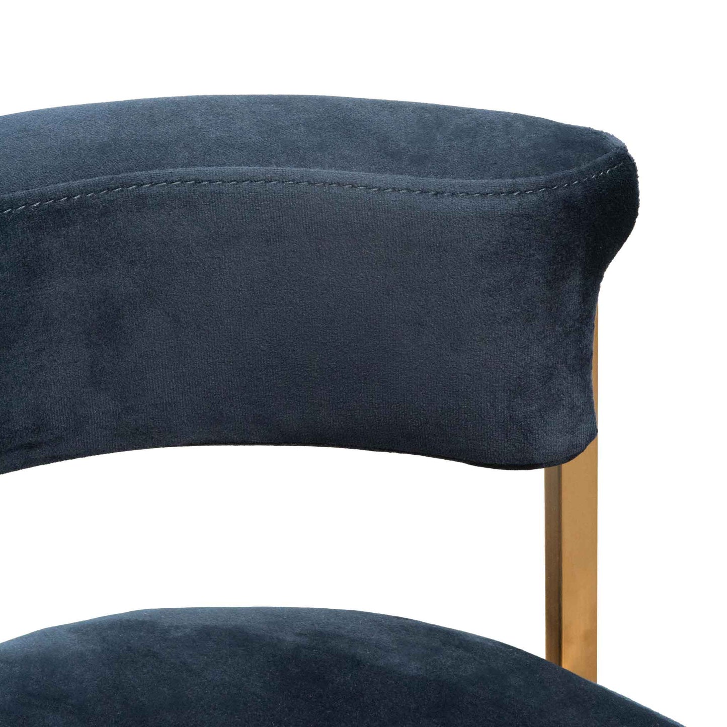 Beverly | Modern Velvet Boucle Fabric Bar Stools | Blue