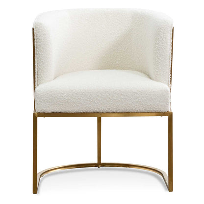 Beverly | Black, Hollywood Style Velvet Dining Chair | White