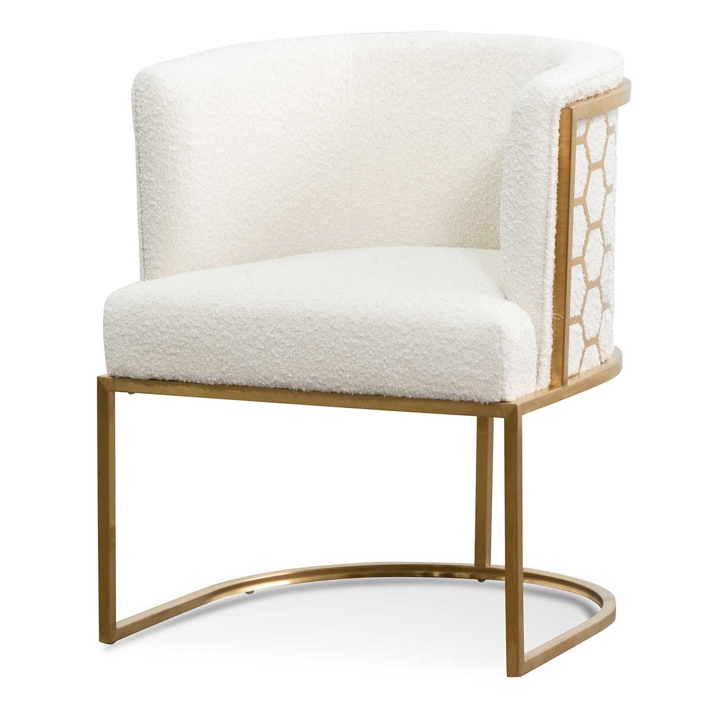 Beverly | Black, Hollywood Style Velvet Dining Chair | White