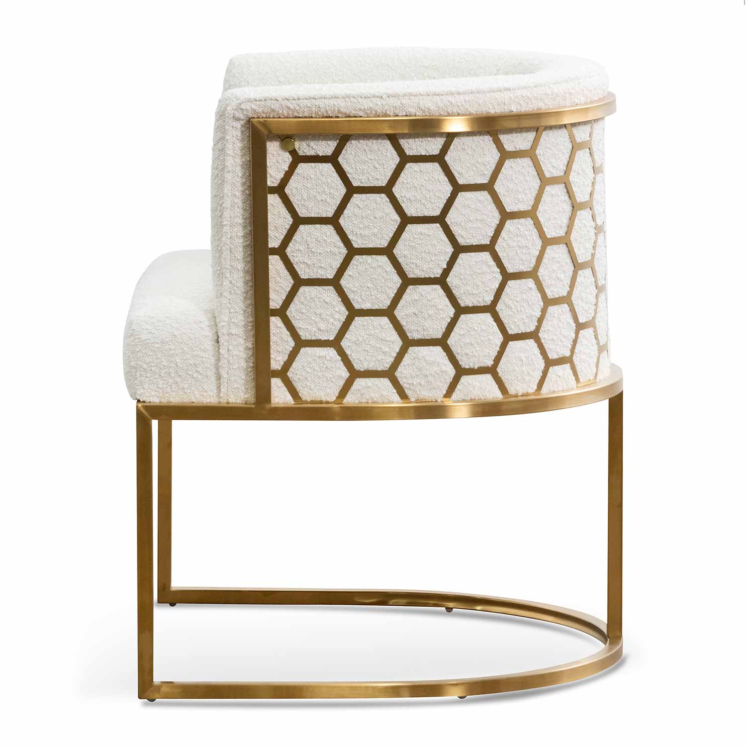 Beverly | Black, Hollywood Style Velvet Dining Chair | White