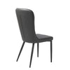 Bordeaux dark grey PU Leather Modern Dining Chair