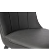 Bordeaux dark grey PU Leather Modern Dining Chair