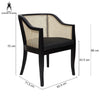 Botanica | Contemporary Black Rattan Dining Chair With Arms
