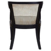 Botanica | Contemporary Black Rattan Dining Chair With Arms