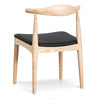 Bowman | Black Leather, Natural Wooden Dining Chairs | Set Of 2